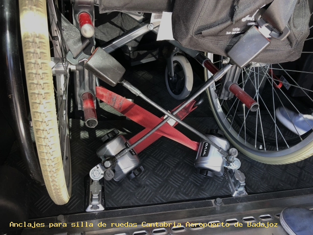 Sujección de silla de ruedas Cantabria Aeropuerto de Badajoz